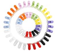 LIHAO T-Figura plastica Ciuccio Clips Clips Bretella Supporti per Baby Placifier e Giocattoli - Confezione da 50pcs, 10 Colori