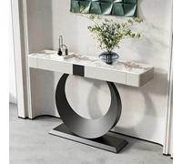 LIHDNGXM Consolle Moderna Con Cassetti, Piano In Ardesia, Tavolo Per Divano Di Ingresso Di Lusso Nero/oro Dietro Il Divano, Base In Acciaio Al Carbonio(Black B,120x35x92cm)