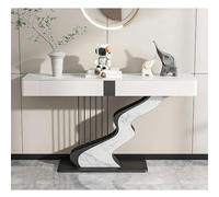 LIHDNGXM Consolle Stretta A Mezzaluna Con Cassetti, Lungo Tavolo Laterale Per Divano Dietro Il Divano, Mobile Per Ingresso, Corridoio E Portico(Black A,80x35x92cm)
