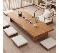 LIHDNGXM Tavolo da Pranzo Giapponese in Stile Tatami per sedersi sul Pavimento, Tavolo Multifunzionale in Legno Massiccio, Piccolo Tavolo da caffè Giapponese in Legno(200cm)