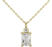 LIHELEI Collana da Donna con Pendenti, Placca a Catena in Argento Sterling 925 con Zirconi da Donna Regalo in Argento per Donna - Oro