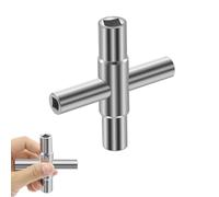 Lihetymg Chiave quadra a 4 vie Utilities chiave 6,5 mm/7 mm/8 mm/9 mm universale chiave quadrata chiave di sfiato armadio chiave per scatola elettrica gas acqua contatore scatola armadio
