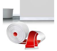 LIHIQIYA Battiscopa Flessibile Autoadesivo Bianco, 25M Battiscopa in PVC, Battiscopa Bianco, Battiscopa per Cucina Sigillante Impermeabile, Battiscopa Morbido Adesivo per Bagno, Battiscopa 50mmx20mm