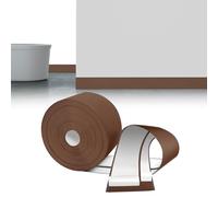 LIHIQIYA Battiscopa Flessibile Autoadesivo Marrone, 3M Battiscopa in PVC, Battiscopa Bianco, Battiscopa per Cucina Sigillante Impermeabile, Battiscopa Morbido Adesivo per Bagno, Battiscopa 50mmx20mm
