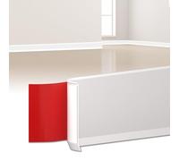 LIHIQIYA Battiscopa morbido, autoadesivo, largo bianco, 3 m, listello autoadesivo, 10 x 2 cm, in PVC, flessibile, per cucina, bagno
