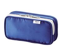 Lihit Lab, astuccio doppio, nero, 8,4 x 17,5 cm (A-7660-24) 3.3" x 6.9" Blue