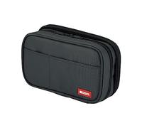 Lihit Lab portapenne con doppia cerniera Double: 7.9 x 2.8 x 4.7 Nero