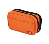 Lihit Lab portapenne con doppia cerniera Double: 7.9 x 2.8 x 4.7 Orange