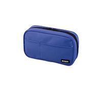 Lihit Lab portapenne con doppia cerniera Standard: 7.9 x 2.0 x 4.7" Blue