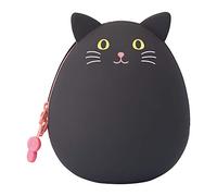 Lihit Lab PuniLabo - Astuccio con cerniera Large: 1.3 x 4.7 x 3.8 inches Gatto nero.