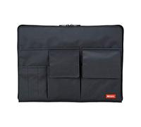 LIHITLAB Custodia per computer portatile con tasche portaoggetti (bag-in-bag), 10 x 13,8", nero (A7554-24)