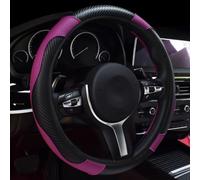LIHLIOUZDM Coprivolante Auto per Dacia Duster 2010 2011 2012 2013 2014 2015 2016 2017, Coprivolante Traspirante Pelle Microfibra Antiscivolo Durevole Interno Accessori Auto,Purple