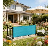 LIHUANE Copri Ringhiera Balcone 140 x 160 cm Protezione UV, Antivento Frangivisto per Balcone Protection Solaire per Gazebo Piante Serra, Blu Cielo