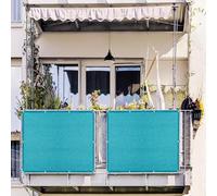 LIHUANE Frangivisto Balcone 1.3 x 3.8 m Protezione UV, Antivento Telo Balcone Ringhiera Protection Solaire per Giardino, Patio, Pergola, Giardino, Cortile, Blu Cielo