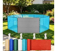 LIHUANE Frangivisto Balcone Protezione 190 x 210 cm Anti-UV Rete Ombreggiante con Occhielli e Fascette per Exterieur Terrasse Balcone Giardino Recinzione, Grigio Chiaro