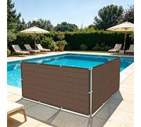 LIHUANE Frangivisto per Balcone 120 x 120 cm Anti-UV Schermo Privacy Terrazzo con Occhielli e Fascette per Exterieur Terrasse Balcone Giardino Recinzione, Marrone