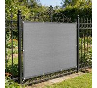 LIHUANE Rete Ombreggiante 140 x 320 cm Protezione UV, Antivento Frangivisto per Balcone con Occhielli e Fascetta per Giardino, Patio, Pergola, Giardino, Cortile, Grigio Chiaro