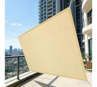 LIHUANE Rete Ombreggiante 190 x 270 cm Protezione UV, Antivento Frangivisto Balcone Protezione Protection Solaire per Balconi Terrazza Tetti Giardino, Color Crema