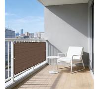 LIHUANE Rete Ombreggiante 220 x 310 cm Resistente al Vento Frangivisto per Balcone con Occhielli e Fascetta per Privacy Balcone Esterno Terrazza Giardino, Marrone