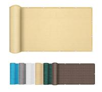 LIHUANE Rete Ombreggiante 300 x 340 cm Resistente al Vento Telo Balcone Ringhiera con Occhielli e Fascetta per Gazebo Piante Balcone Serra, Color Crema