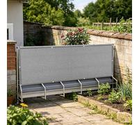 LIHUANE Telo Ombreggiante 120 x 120 cm Anti-UV Schermo Privacy Terrazzo con Occhielli e Fascette per Exterieur Terrasse Balcone Giardino Recinzione, Grigio Chiaro