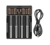 Lii 4024 Batteria Intelligente 4 Slot Ricarica Con Test di Scarica 3A Rapido Compatibile 10440 14500 18650 Batteria Display LCD Con Test di Scarica