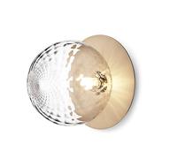 Liila 1 Lampada Plafoniera in Oro e Vetro Trasparente Grande