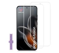 LiiLaa Hydrogel Diplay Pellicola protettiva per Motorola Moto Edge 70 Fusion con supporto di posizionamento, 2 pezzi, pellicola protettiva morbida in TPU, flessibile, impronte digitali