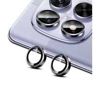 Liilaa Pellicola Fotocamera per Redmi Note 14 Pro 5G / Xiaomi Poco X7 5G, Durezza 9H Anti-graffio Vetro Temperato Copri Anello Individuale in Metallo Protezione Fotocamera Lente - Nero