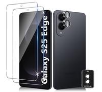 Liilaa Pellicola Protettiva per Samsung Galaxy S25 Edge, 2 Pezzi Vetro Temperato e 1 Set Pellicola Fotocamera individuali, Durezza 9H Anti Graffio Protezione Schermo