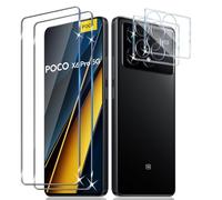 Liilaa Protector de Pantalla para Xiaomi Poco X6 Pro 5G, Cristal Templado y Protector de Lente de Cámara [ 2+2 Piezas], Anti Arañazos Dureza 9H Vidrio Templado