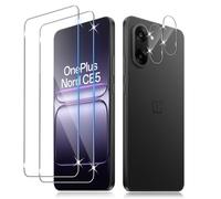 Liilaa Vetro Temperato per OnePlus Nord CE 5 5G, 2 Pezzi Pellicola Protettiva e 2 Pezzi Pellicola Fotocamera, Durezza 9H Anti Graffio Schermo Vetro Protettivo