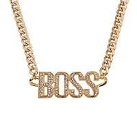 Liitata BOSS Collana con ciondolo a forma di lettere BOSS catena placcata oro catena hip hop per uomo donna Mardi Gras festa di Carnevale, Lega con placcatura in oro, Strass