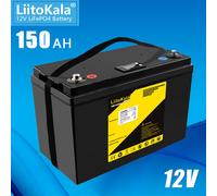 LiitoKala 12.8V 150Ah 100Ah 120Ah 300Ah Lifepo4 batteria al litio ferro fosfato batterie a ciclo profondo per inverter motore barca