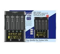 LiitoKala Lii-600 18650 e AA - Caricabatterie con touchscreen LCD, inclusi 4 supporti e adattatore da 12 V 5A a Li-Ion/NI-MH/NI-Cd 14500 21700 AA AAA