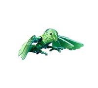 Liiusgelad Pappagallo decorativo stampato in 3D, mini animali e giocattoli stampati in 3D per casa e ufficio, regali per festival e giocattoli da scrivania per autismo/ADHD (blu-verde)