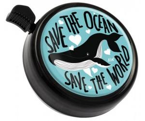 Liix Big Colore Bell Campanello Bicicletta " Salvare The Ocean ", Black