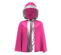 LiiYii Costume da Boxer Bambino e Ragazzo Costume da Pugile con Cappuccio Mantello Corto Muay Thai MMA Kickboxing Mantello in Metallico per Halloween Carnevale