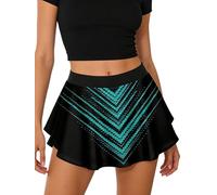 LiiYii Gonna Tennis Donna con Pantaloncini Integrati Pull-On Skater Gonna Sportiva da Corsa Palestra Allenamento Gonnellino Golf Tennis Yoga Fitness Sportwear Verde XXL