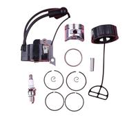 LiiZZi Bobina di accensione, pistone da 35 mm, Tappo del Serbatoio del Carburante, Kit Adatto for decespugliatore GX25 a 4 Tempi, tagliaerba, Motore.