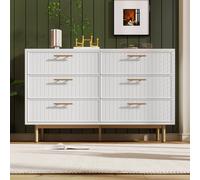 LIJBDDM Comò, cassettiera per camera da letto, credenza bianca, cassettiera, cassettiera per camera da letto (White + Particle Board`)