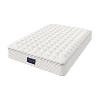 LIJBDDM Matelas à ressorts, matelas en mousse froide 7 zones, ressorts ensachés, housse matelassée en microfibre, fermeté H3, hauteur 25 cm (White + Polyester+90 * 200cm)