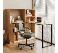 LIJBDDM Scrivania per computer, scrivania per armadio, scrivania da lavoro, scrivania, armadio, 120 cm, colore naturale