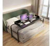 LIJBDDM Tavolini Sopraletto, Comodino Regolabile con Ruote Rolling Laptop Desk Overbed Table con Ruote per(Color:Nero)