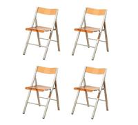 LIJCHGAO Sedia pieghevole trasparente Sedia pieghevole per riunioni Sgabelli da Cucina Moderni per cucina giardino balcone conferenze Set di 4(Orange)
