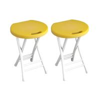 LIJCHGAO Set di 2 Sgabello da bar pieghevole 28cm D x 24cm W x 48cm H sgabelli da cucina Sgabelli da Cucina Moderni per cucina bar ed eventi(Yellow)