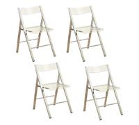 LIJCHGAO Set di 4 Sedie pieghevoli in acrilico Sgabello da Bar Rustico Sedia pieghevole moderna di lusso trasparente per Pranzo Cucina Bar conferenze(Transparent)