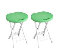 LIJCHGAO Sgabello Pieghevole Portatile per Cucina Bistrot Set di 2 sgabelli da cucina Sgabello Bar Pieghevole per Pranzo Cucina Bar 28cm D x 24cm W x 48cm H(Light green)