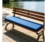 LIJIAO Cuscino Panca 5 Cm, Cuscino per Panca da Esterno 40x90cm Blu Scuro | Cuscino Sedile Per Mobili Di Ricambio Lavabile, Imbottitura In Spugna, Fodera Con Cerniera, Per Legno Casa Panca
