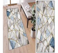 LIJIAO Passatoia Antimacchia Multiuso 50 x 110 cm Morbido, Comodo, Facile Da Pulire Tappeto Cucina Tappeto Runner con Fondo Antiscivolo per Cucina, Soggiorno, D